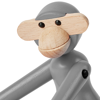 Kay Bojesen mini abe vintage grå 9,5 cm