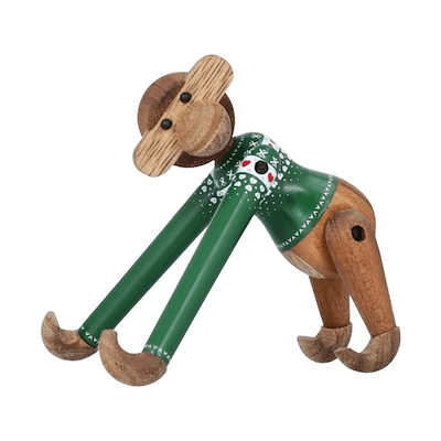 Kay Bojesen mini abe med julesweater 2025 grøn