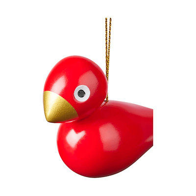 Kay Bojesen julefugle grøn & rød 2 stk. H5 cm