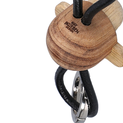 Kay Bojesen Abe nøglering sølv/sort 3 cm