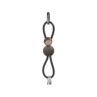 Kay Bojesen Fugle nøglering sølv/sort 4,5 cm