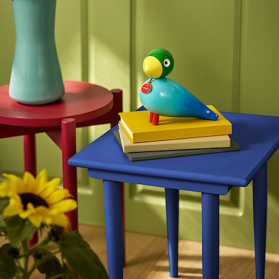 Kay Bojesen Story Bird Styrke Birds fugl blå bøgetræ H 15,5 cm