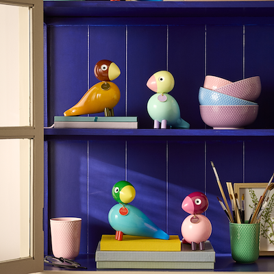 Kay Bojesen Story Bird Styrke Birds fugl blå bøgetræ H 15,5 cm