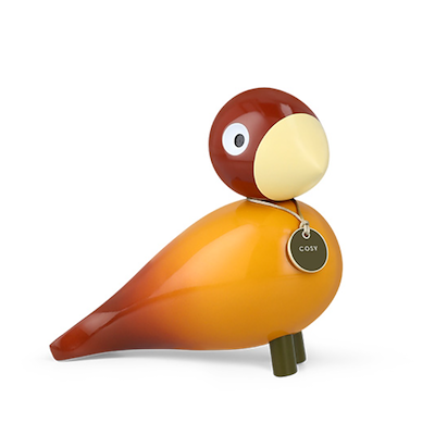 Kay Bojesen Story Birds Hygge sangfugl orange H15,5 cm
