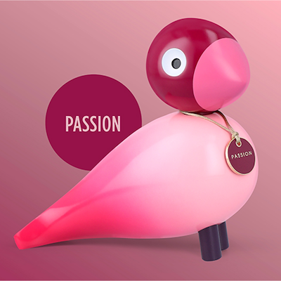Kay Bojesen Story Birds Passion sangfugl pink H15,5 cm