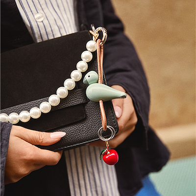 Kay Bojesen Fugle nøglering grøn 4,5 cm