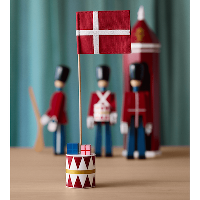 Kay Bojesen bordflag rød H 30 cm