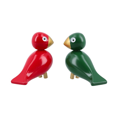 Kay Bojesen Liliput julefugle rød og grøn