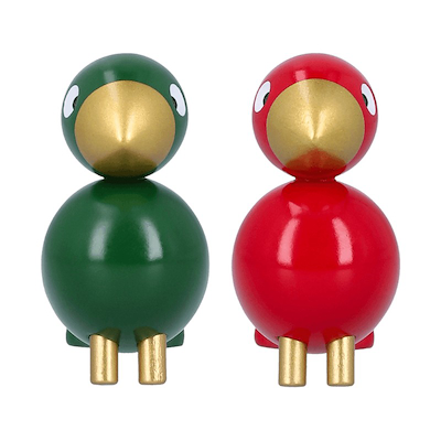 Kay Bojesen Liliput julefugle rød og grøn