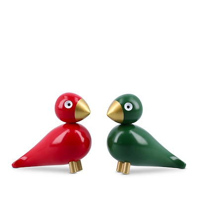 Kay Bojesen Liliput julefugle rød og grøn