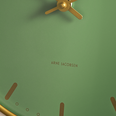 Arne Jacobsen City Hall vægur grøn Ø21 cm
