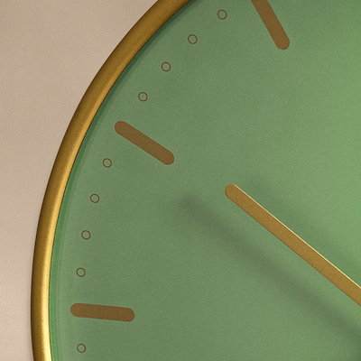 Arne Jacobsen City Hall vægur grøn Ø21 cm