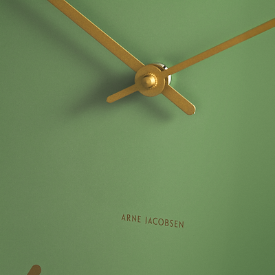 Arne Jacobsen City Hall vægur grøn Ø29 cm