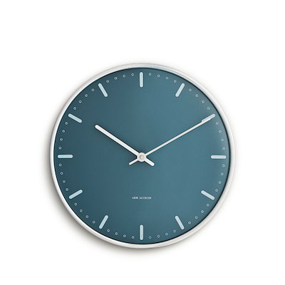 Arne Jacobsen City Hall vægur blå Ø21 cm