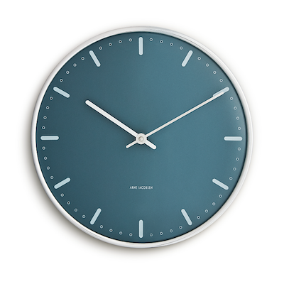 Arne Jacobsen City Hall vægur blå Ø29 cm