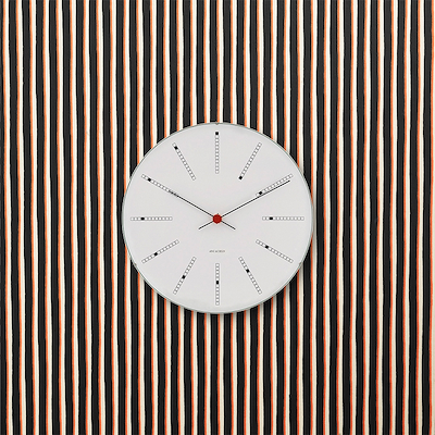 Arne Jacobsen Bankers vægur hvid 16 cm