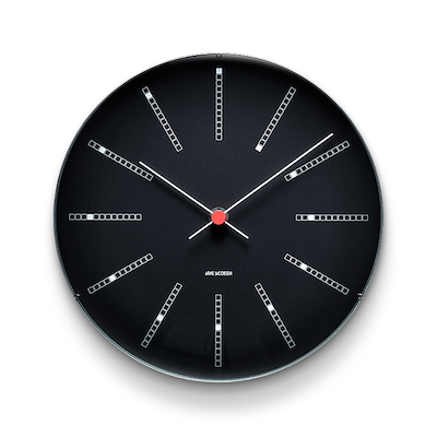 Arne Jacobsen Bankers vægur hvid/sort Ø 29 cm