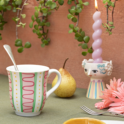 Bjørn Wiinblad Eva krus rosa 35 cl