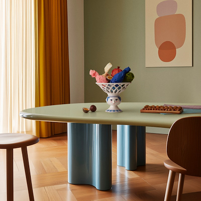 Bjørn Wiinblad Dora frugtskål blå Ø 25 cm