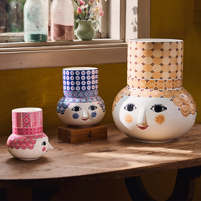 Bjørn Wiinblad Olga vase pink 15 cm