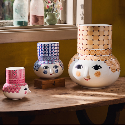 Bjørn Wiinblad Olga vase sand 35 cm