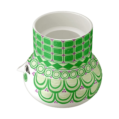 Bjørn Wiinblad Olga bloklysestage H 12 cm grøn