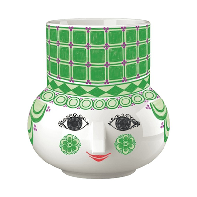 Bjørn Wiinblad Olga bloklysestage H 12 cm grøn