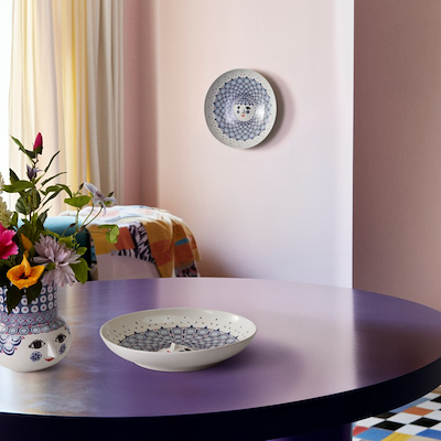 Bjrøn Wiinblad Olga fad blå Ø33 cm