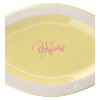 Bjørn Wiinblad Nina vase gul H22 cm