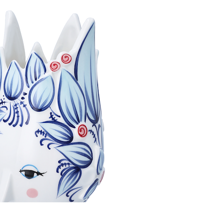 Bjørn Wiinblad Titania vase blå H25 cm