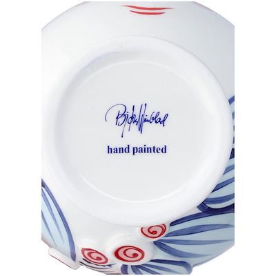 Bjørn Wiinblad Titania vase blå H25 cm