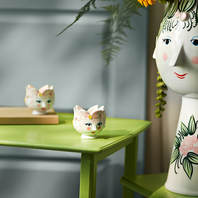 Bjørn Wiinblad Titania vase grøn H50 cm