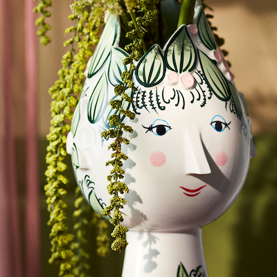 Bjørn Wiinblad Titania vase grøn H50 cm