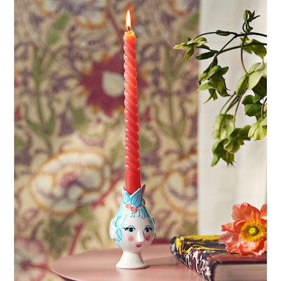 Bjørn Wiinblad Titania lysestage lyseblå H 11,5 cm