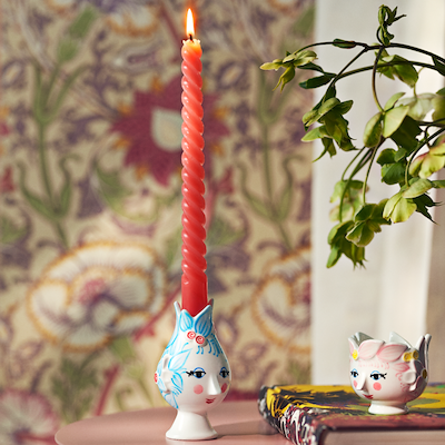 Bjørn Wiinblad Titania fyrfadsstage pink Ø 6,5 cm