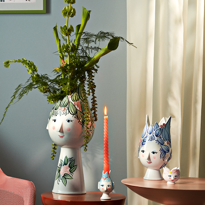 Bjørn Wiinblad Titania fyrfadsstage pink Ø 6,5 cm