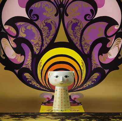 Bjørn Wiinblad Eva vase soft yellow 15 cm