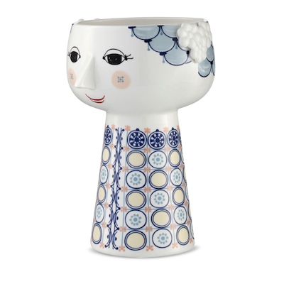 Bjørn Wiinblad Eva vase blå 18,5 cm
