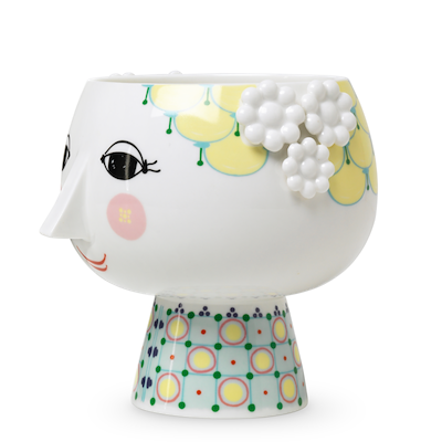 Bjørn Wiinblad Eva urtepotteskjuler gul 15,5 cm