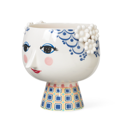 Bjørn Wiinblad Eva urtepotteskjuler blå 21 cm