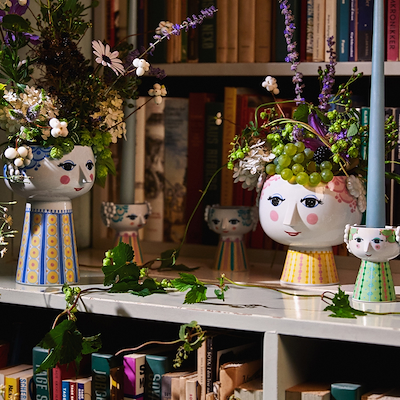 Bjørn Wiinblad Eva urtepotteskjuler rosa 14,5 cm