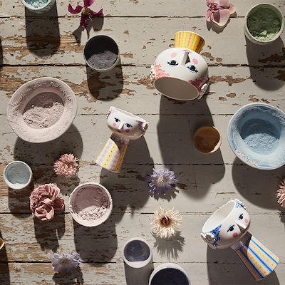 Bjørn Wiinblad Eva urtepotteskjuler rosa 14,5 cm