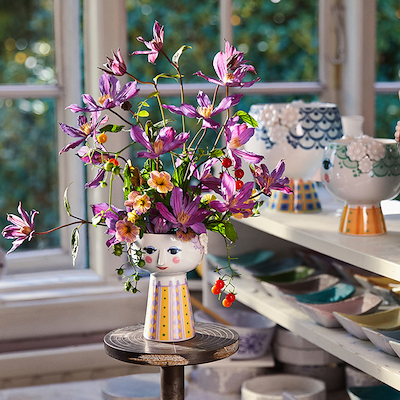 Bjørn Wiinblad Eva vase lavendel 15 cm