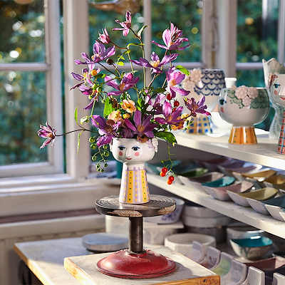 Bjørn Wiinblad Eva vase lavendel 15 cm