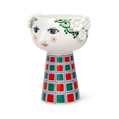 Bjørn Wiinblad Eva vase mørkegrøn 18,5 cm