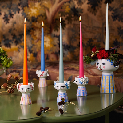 Bjørn Wiinblad Eva lysestage lavendel 9,5 cm