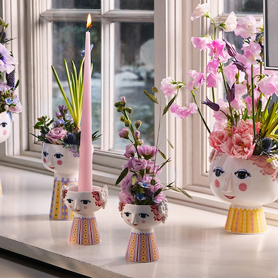 Bjørn Wiinblad Eva lysestage lavendel 9,5 cm