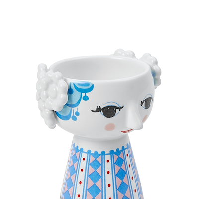 Bjørn Wiinblad Eva lysestage blå 9,5 cm