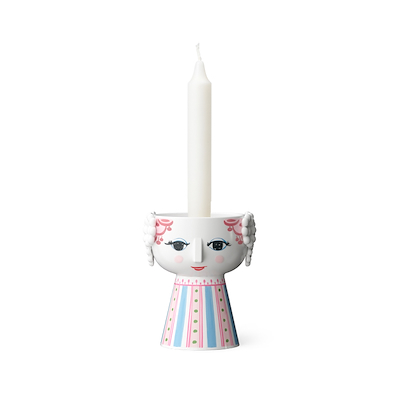 Bjørn Wiinblad Eva lysestage pink 9,5 cm