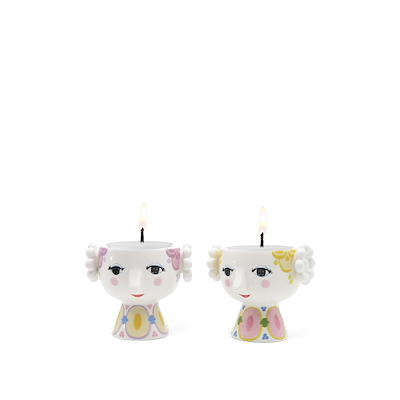 Bjørn Wiinblad Eva fyrfadsstage gul/lavendel 2 stk.